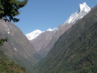 Trekkingruta innover mot Annapurna/Dag Norling